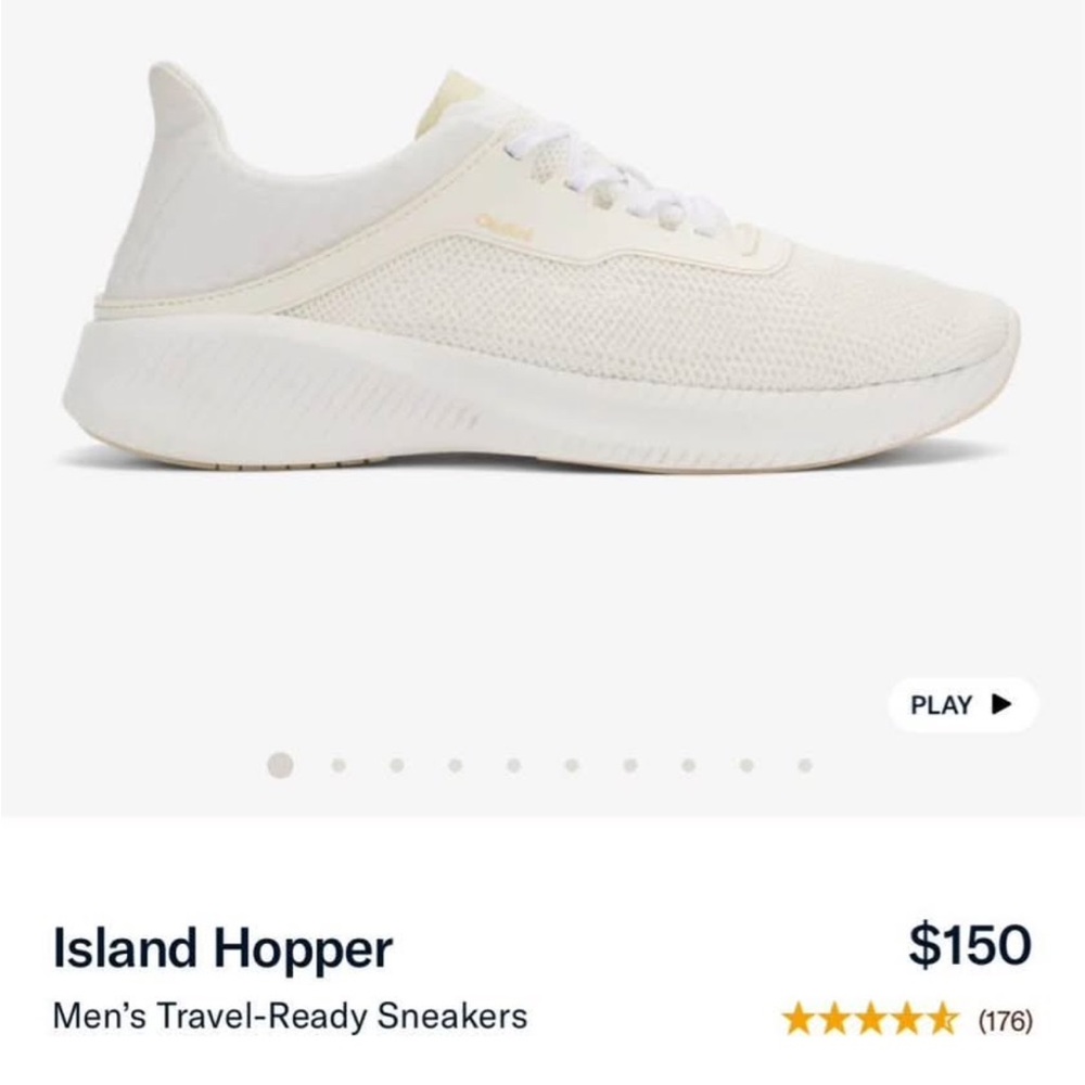 OluKai Cream Sneakers for Men